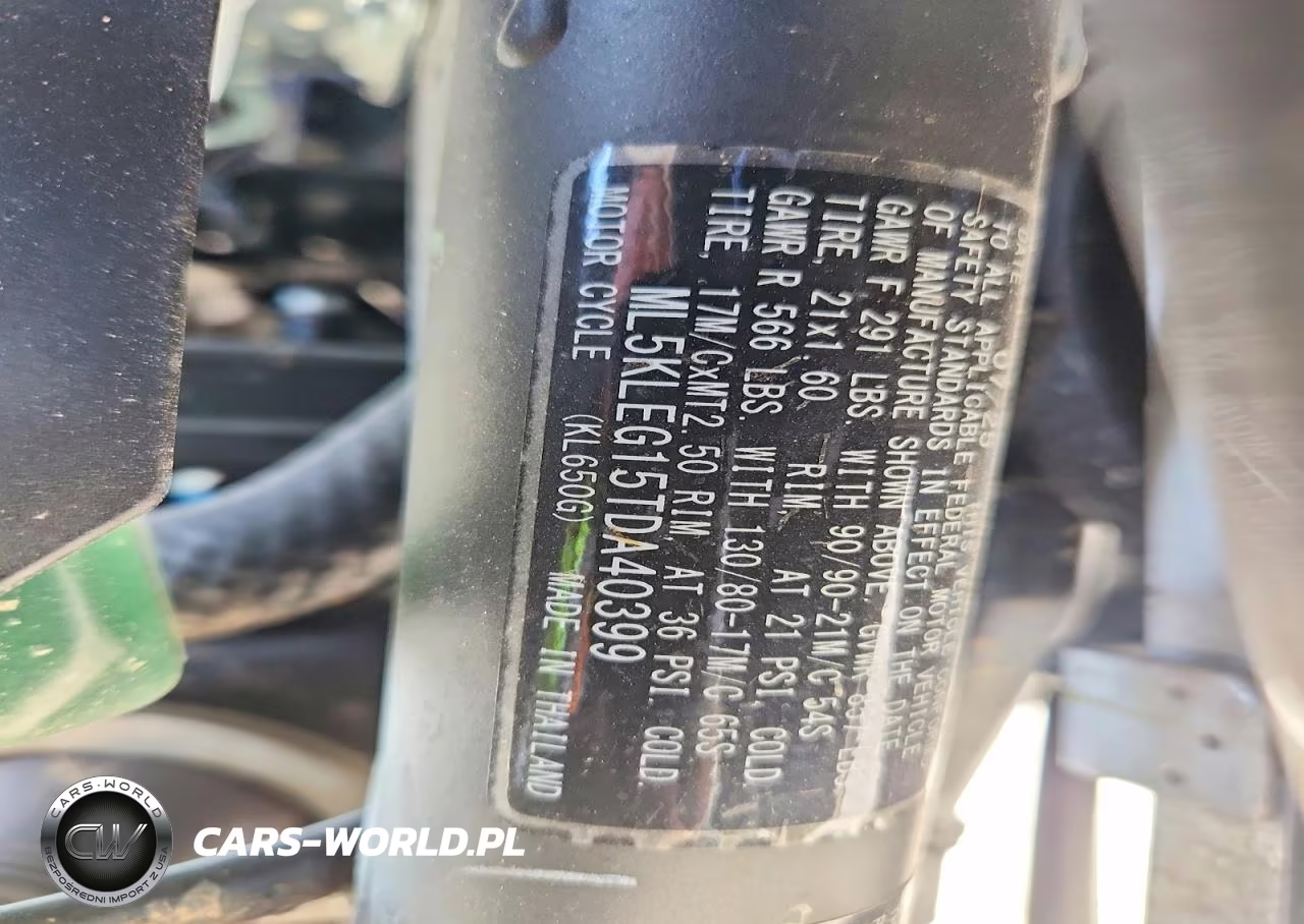 2026 Kawasaki Kl650 G VIN:ML5KLEG15TDA40399 - 9