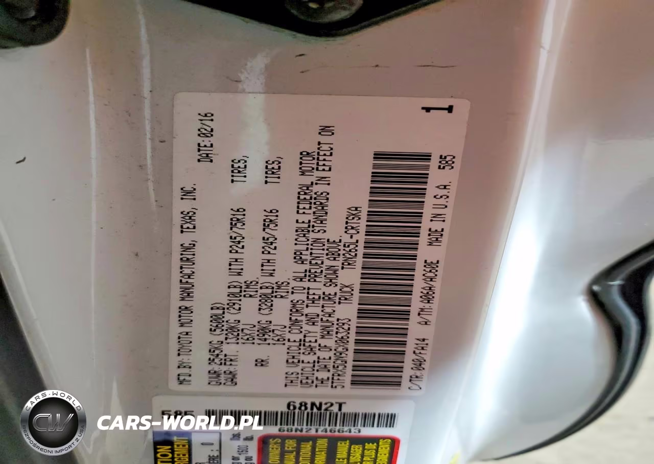 2016 Toyota Tacoma Sr VIN:5TFRX5GN9GX063293 - 12