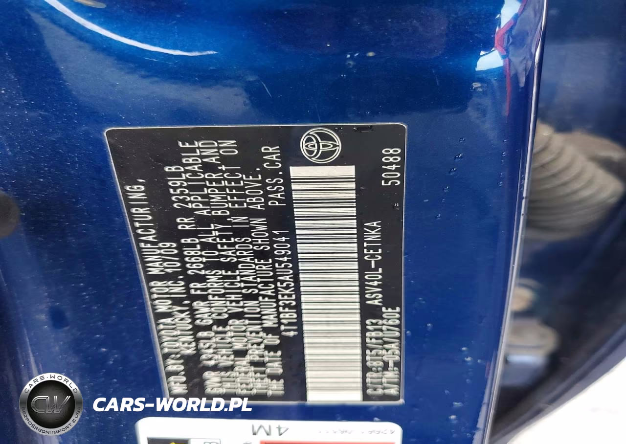 2010 Toyota Camry Le VIN:4T1BF3EK5AU549041 - 13