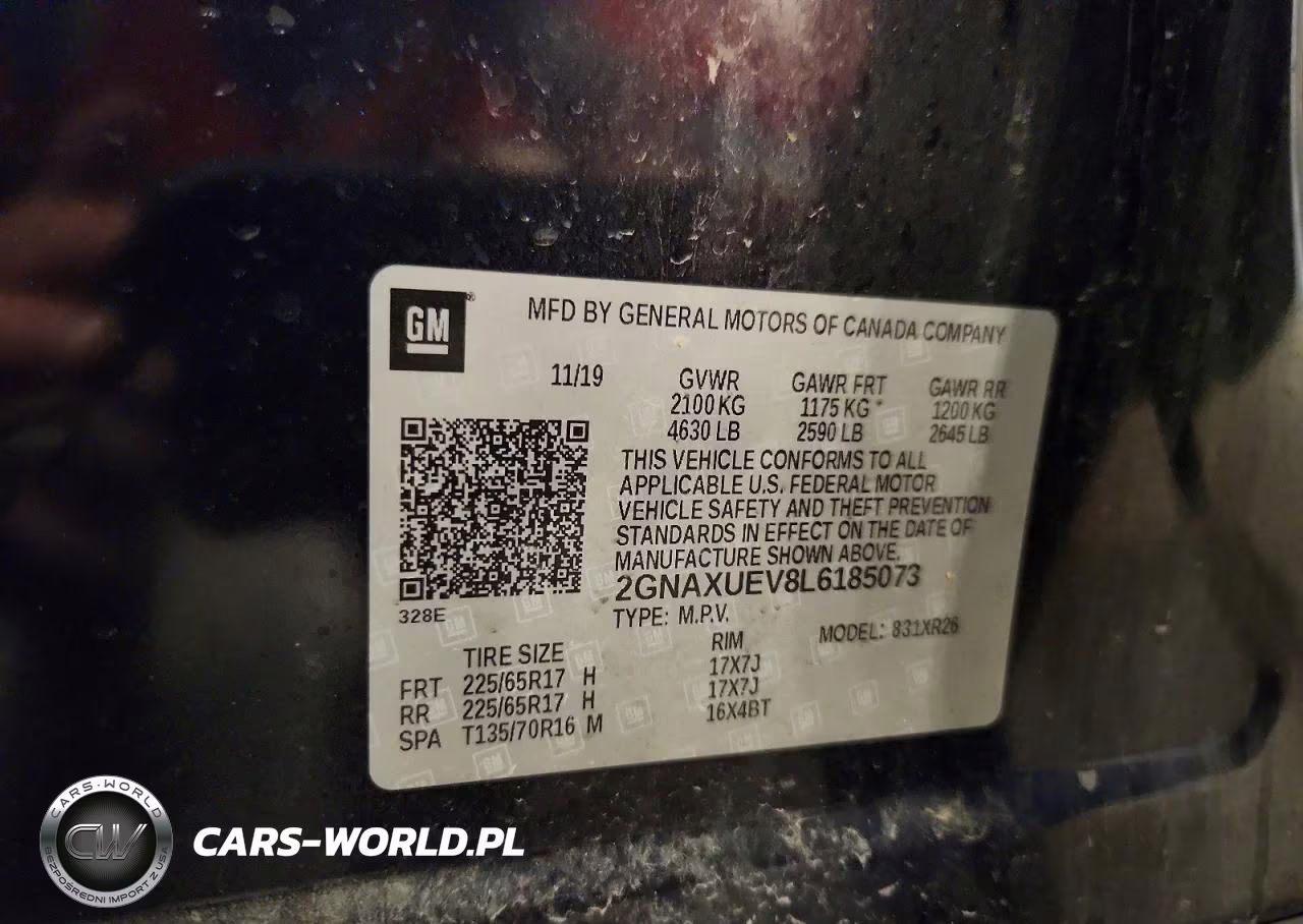 2020 Chevrolet Equinox Lt VIN:2GNAXUEV8L6185073 - 13