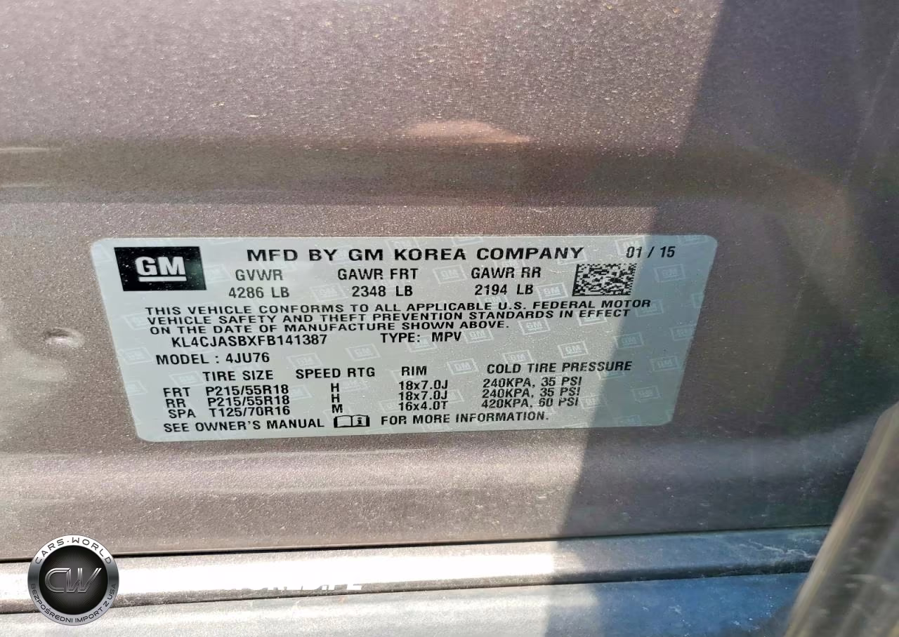 2015 Buick Encore VIN:KL4CJASBXFB141387 - 12