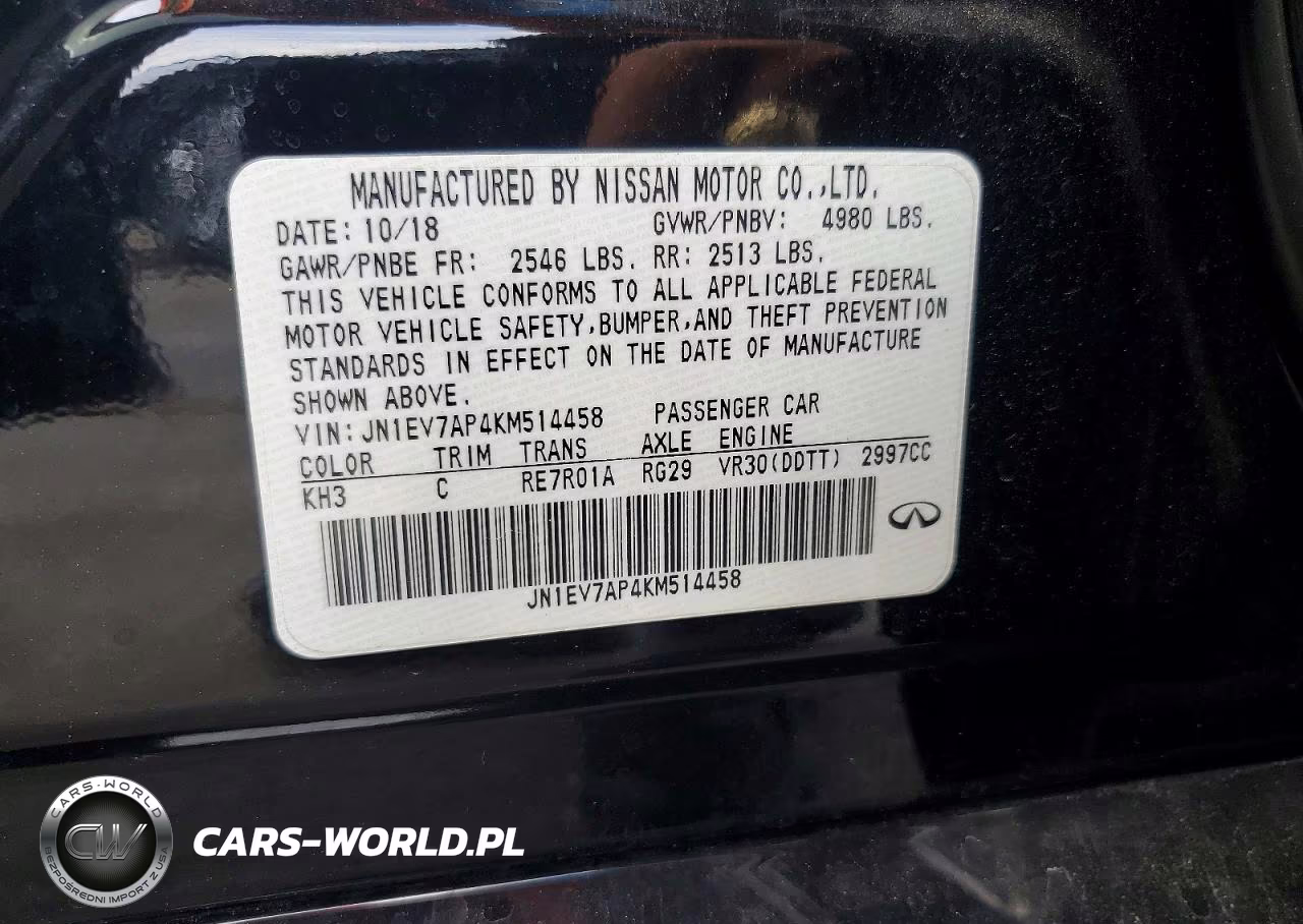 2019 Infiniti Q50 Luxe VIN:JN1EV7AP4KM514458 - 12