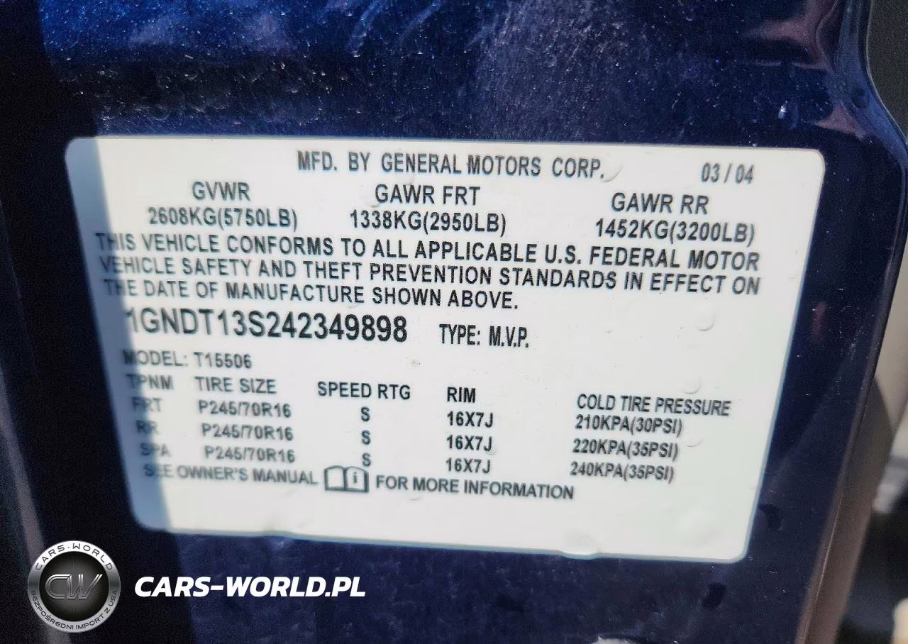 2004 Chevrolet Trailblazer Ls VIN:1GNDT13S242349898 - 14