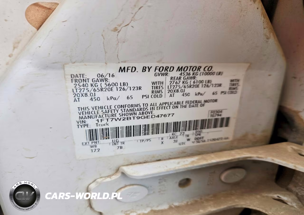 2016 Ford F250 Super Duty VIN:1FT7W2BT9GED47677 - 13