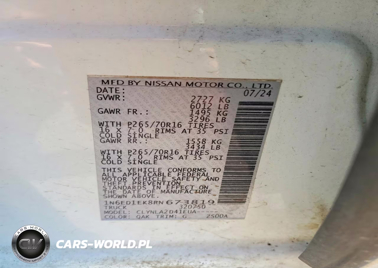 2024 Nissan Frontier S VIN:1N6ED1EK8RN673819 - 12