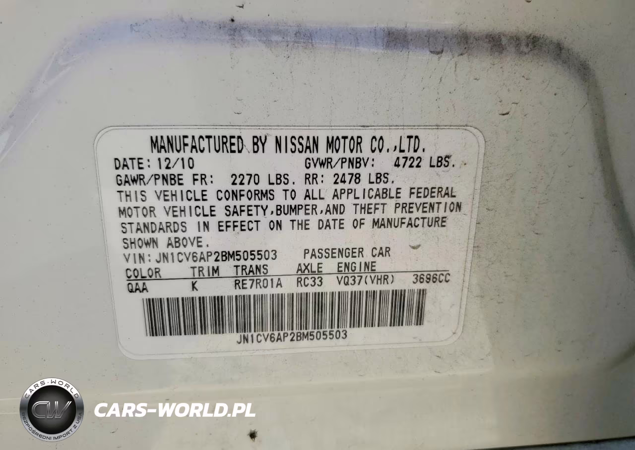 2011 Infiniti G37 Sedan Journey VIN:JN1CV6AP2BM505503 - 12