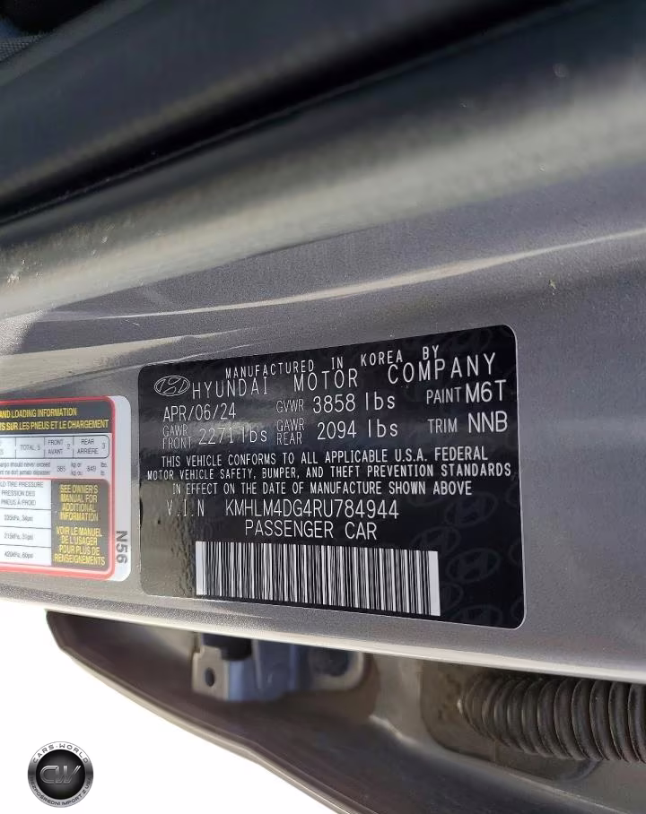 2024 Hyundai Elantra Sel VIN:KMHLM4DG4RU784944 - 12