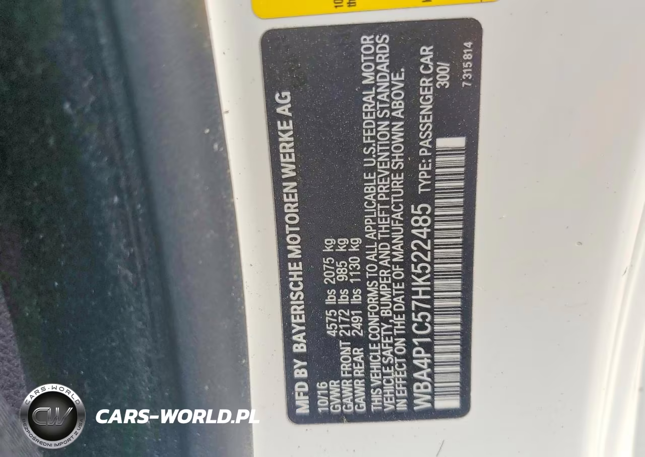 2017 BMW 440I VIN:WBA4P1C57HK522485 - 12