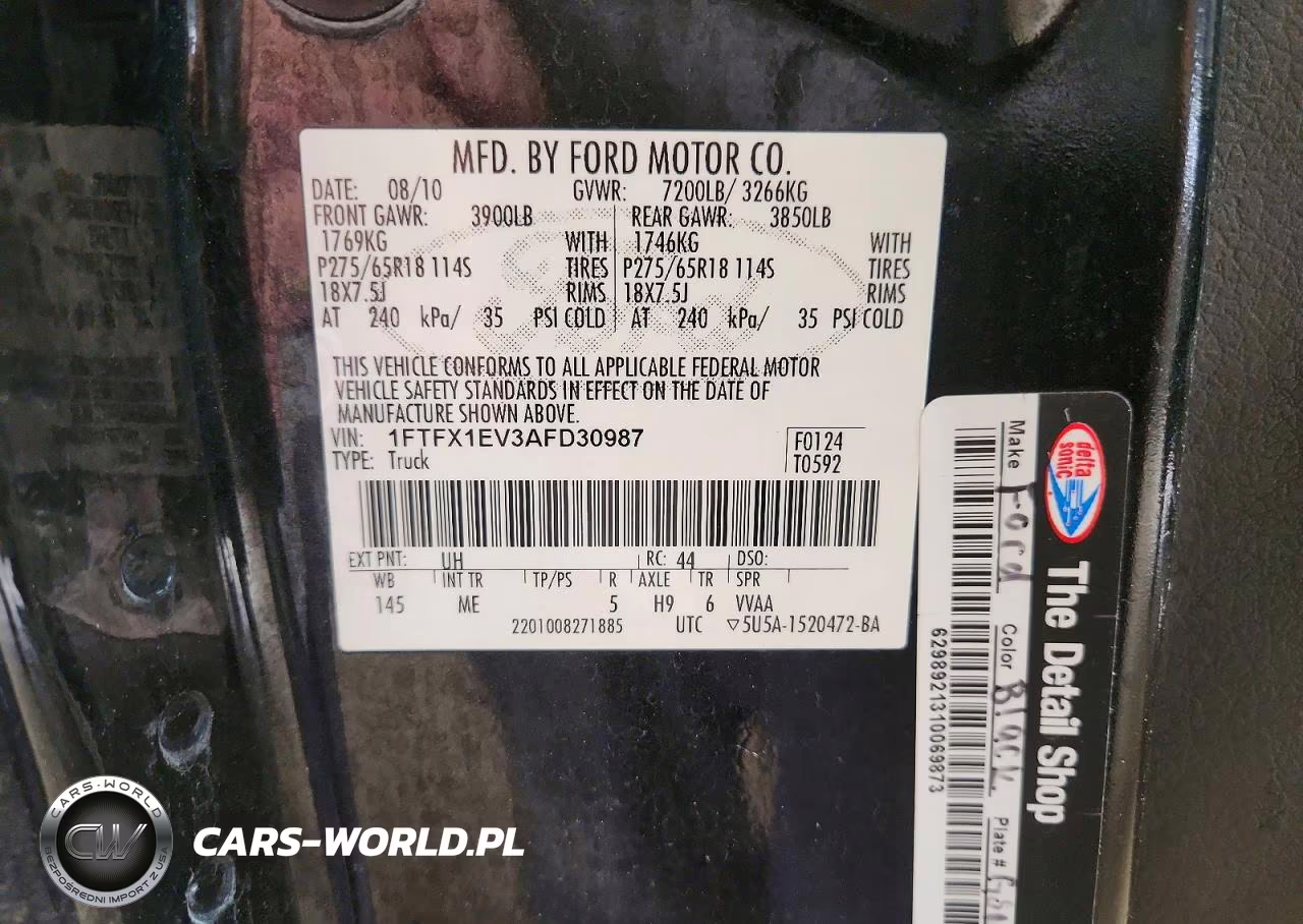 2010 Ford F150 Super Cab VIN:1FTFX1EV3AFD30987 - 12