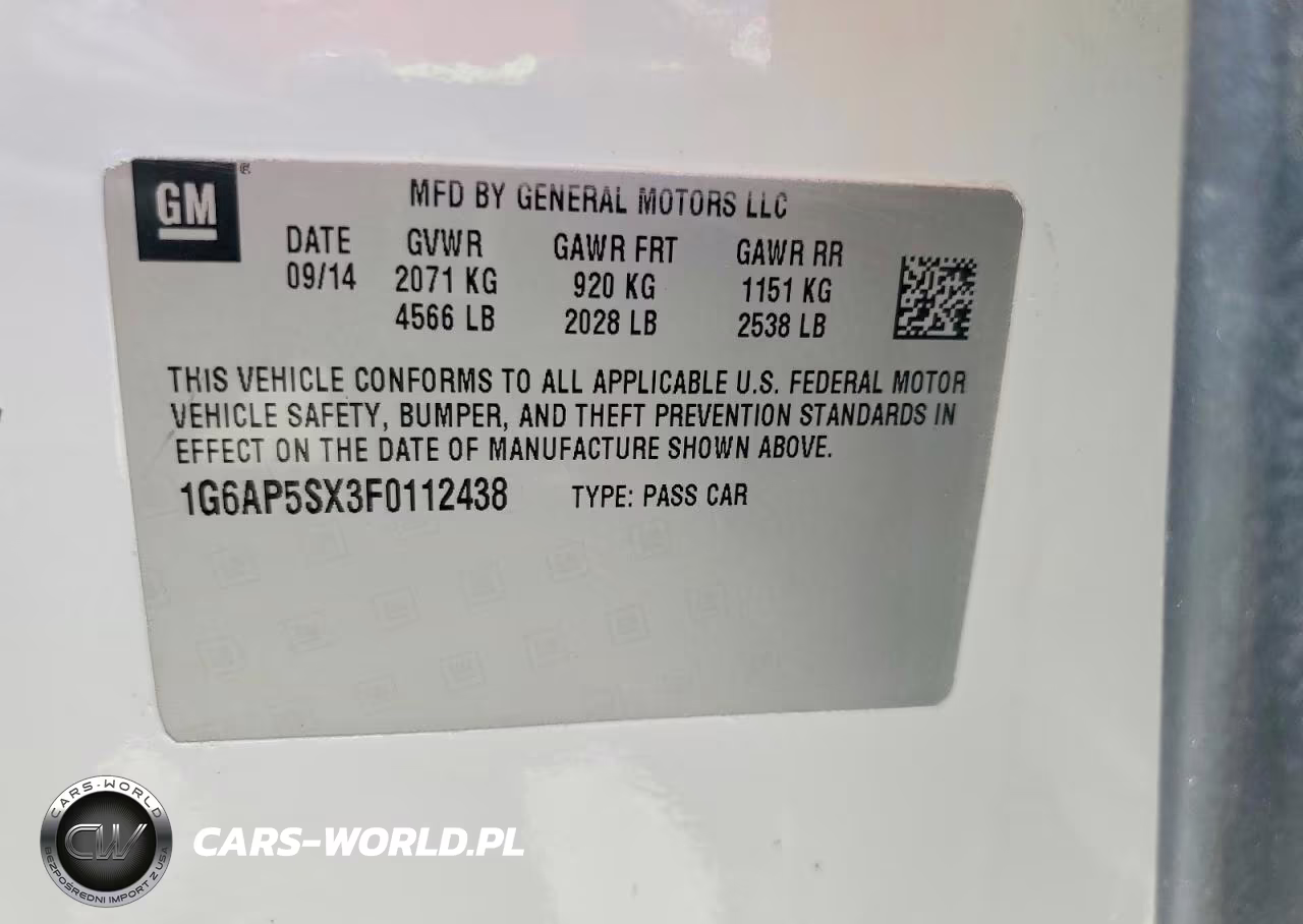 2015 Cadillac Cts VIN:1G6AP5SX3F0112438 - 12