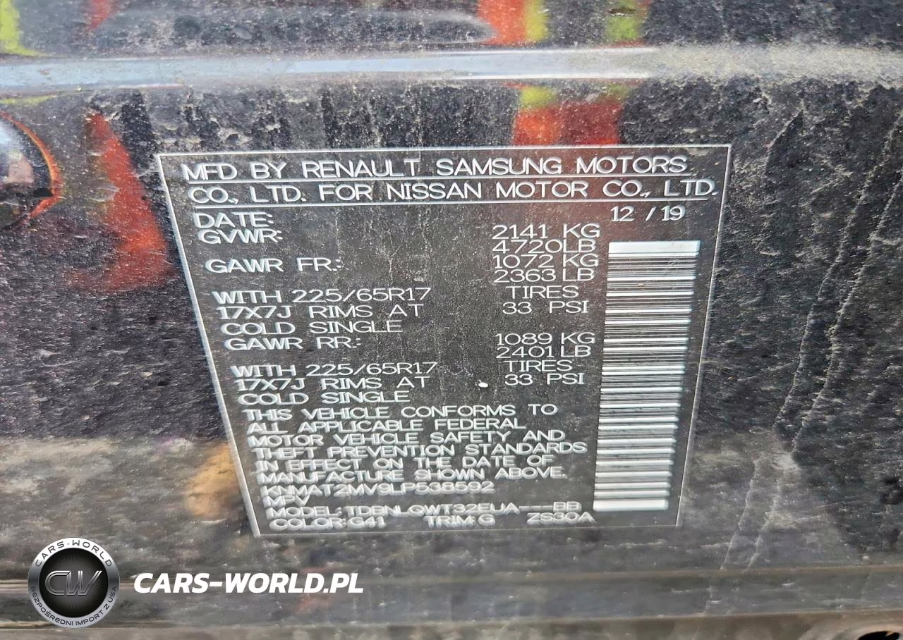 2020 Nissan Rogue Sv VIN:KNMAT2MV9LP538592 - 13