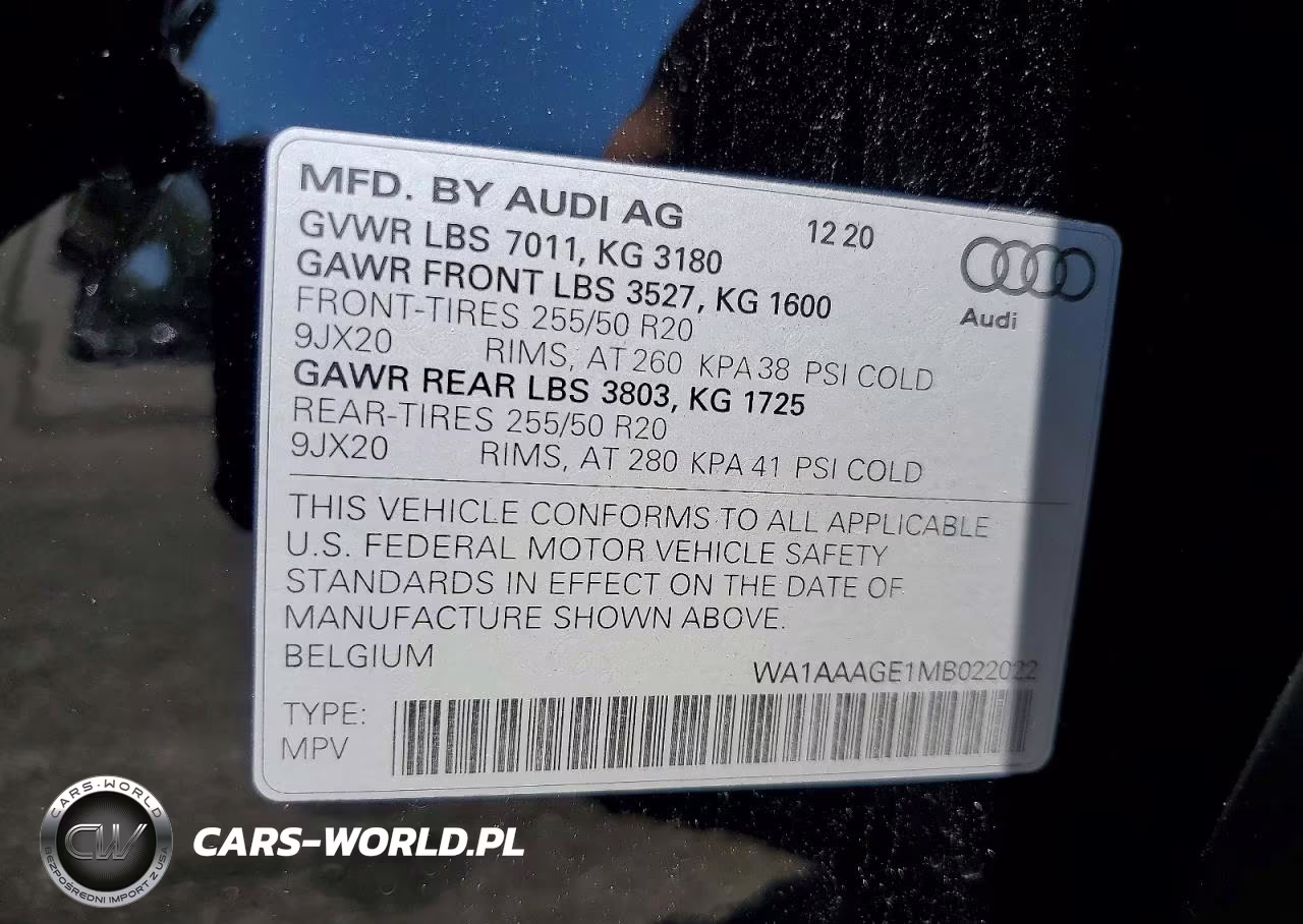 2021 Audi E-Tron Premium VIN:WA1AAAGE1MB022022 - 13