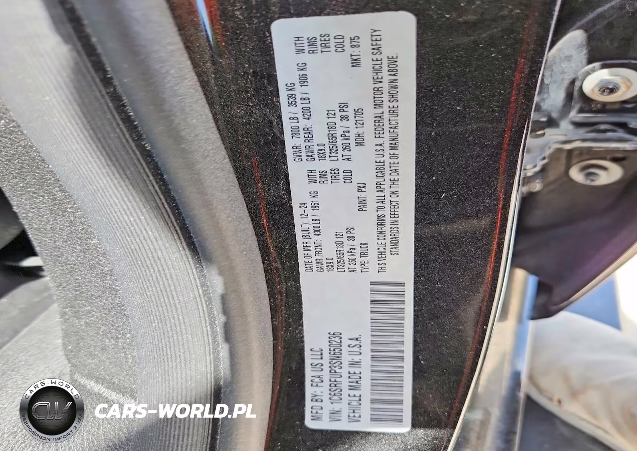 2025 Ram 1500 Rho VIN:1C6SRFUP3SN650236 - 13