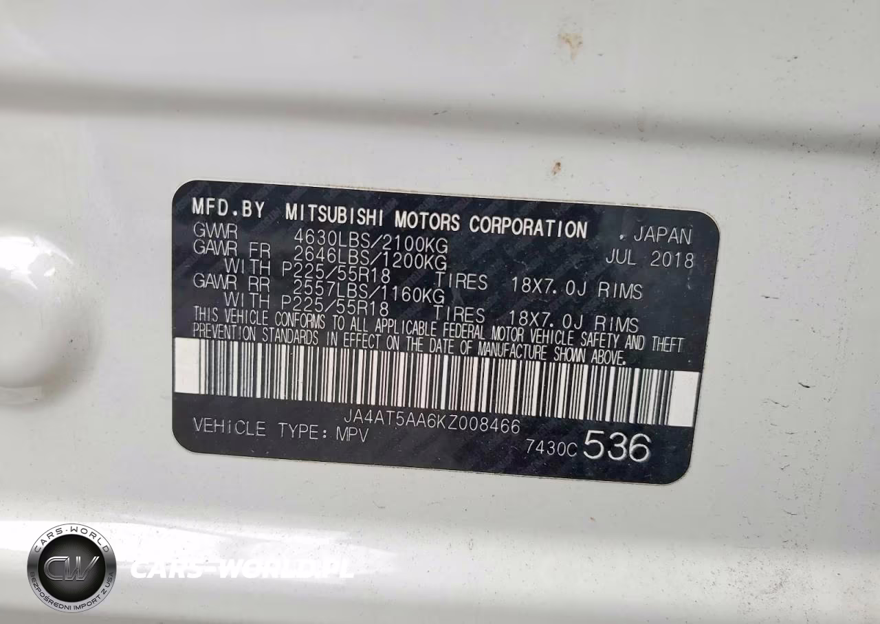 2019 Mitsubishi Eclipse Cross Se VIN:JA4AT5AA6KZ008466 - 13