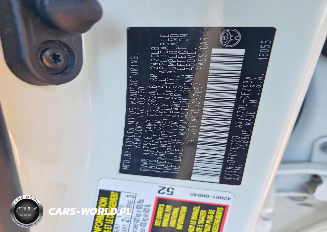 2020 Toyota Camry Se Nightshade VIN:4T1G11AK6LU367057 - 13