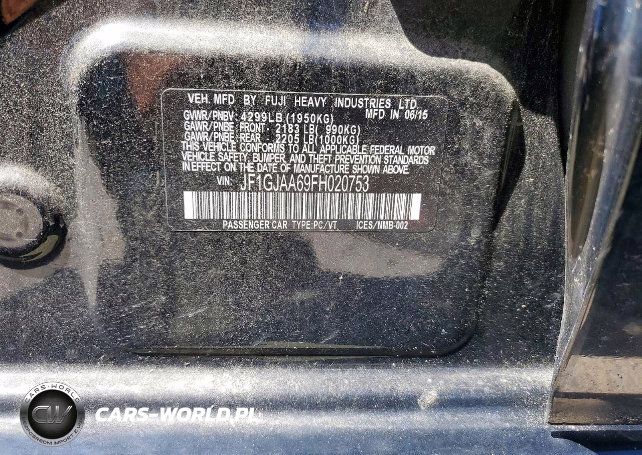 2015 Subaru Impreza VIN:JF1GJAA69FH020753 - 12