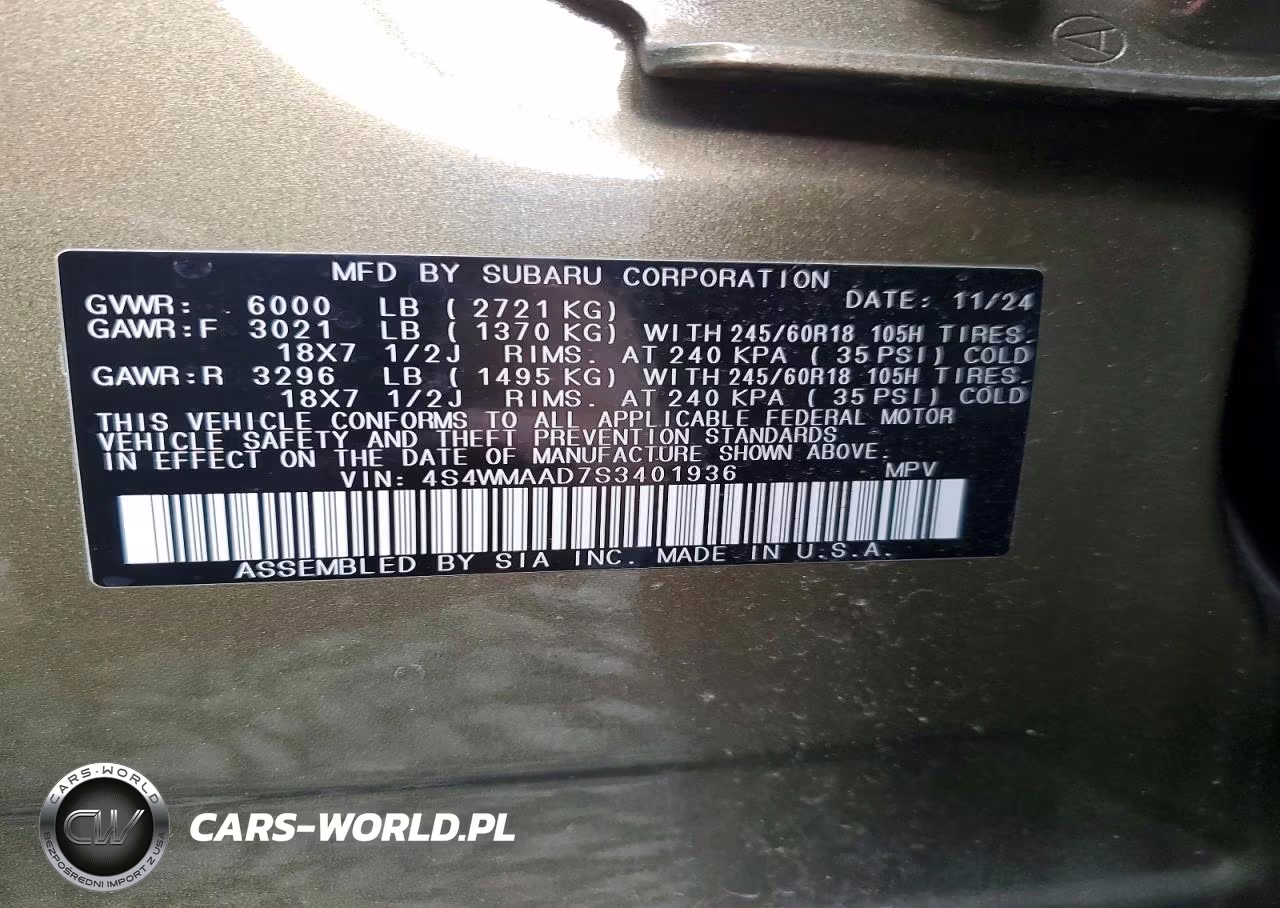 2025 Subaru Ascent Premium VIN:4S4WMAAD7S3401936 - 13