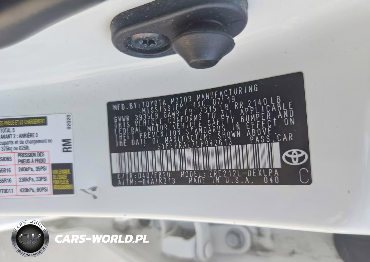 2020 Toyota Corolla Le VIN:5YFEPRAE7LP042613 - 12