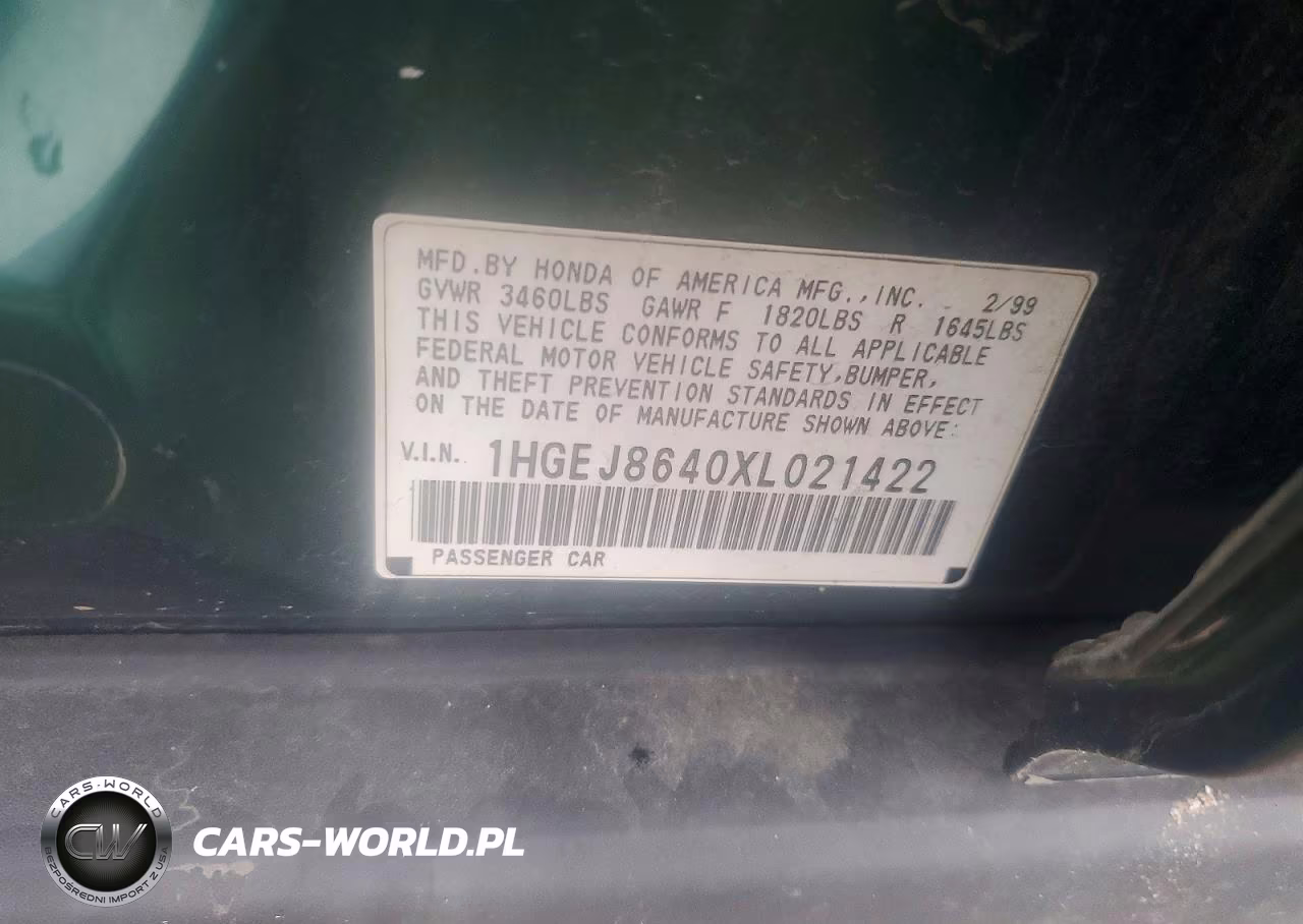 1999 Honda Civic Ex VIN:1HGEJ8640XL021422 - 12