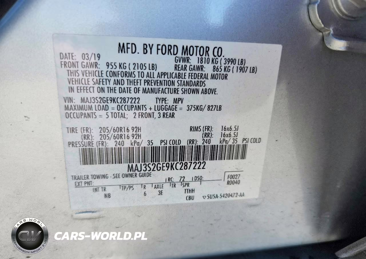 2019 Ford Ecosport Se VIN:MAJ3S2GE9KC287222 - 12