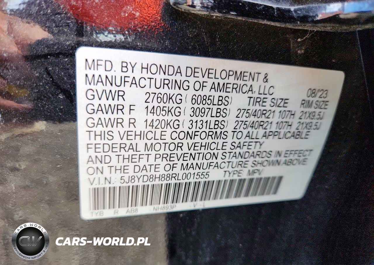 2024 Acura Mdx Type S Advance VIN:5J8YD8H88RL001555 - 13