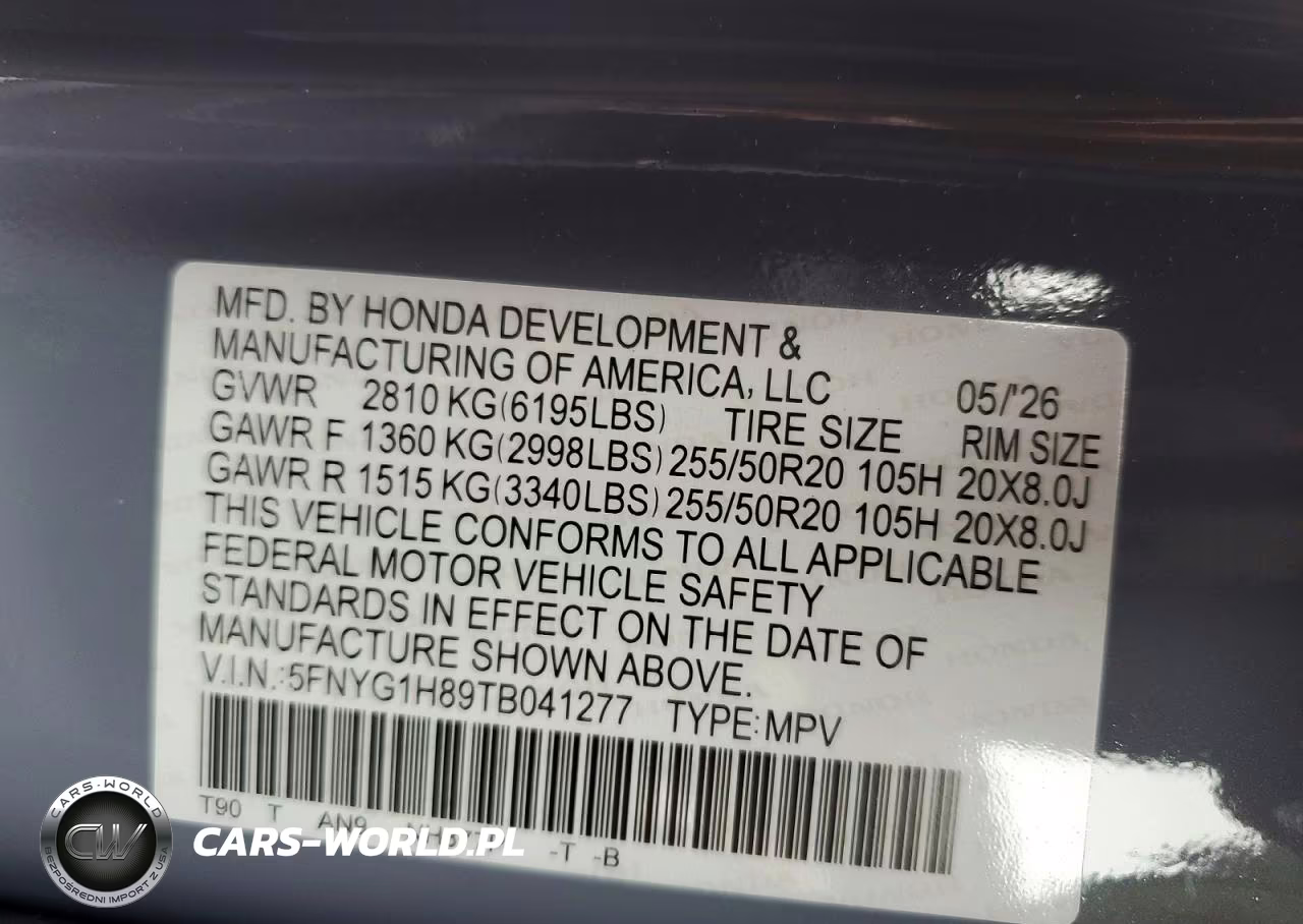 2026 Honda Pilot Elite VIN:5FNYG1H89TB041277 - 13