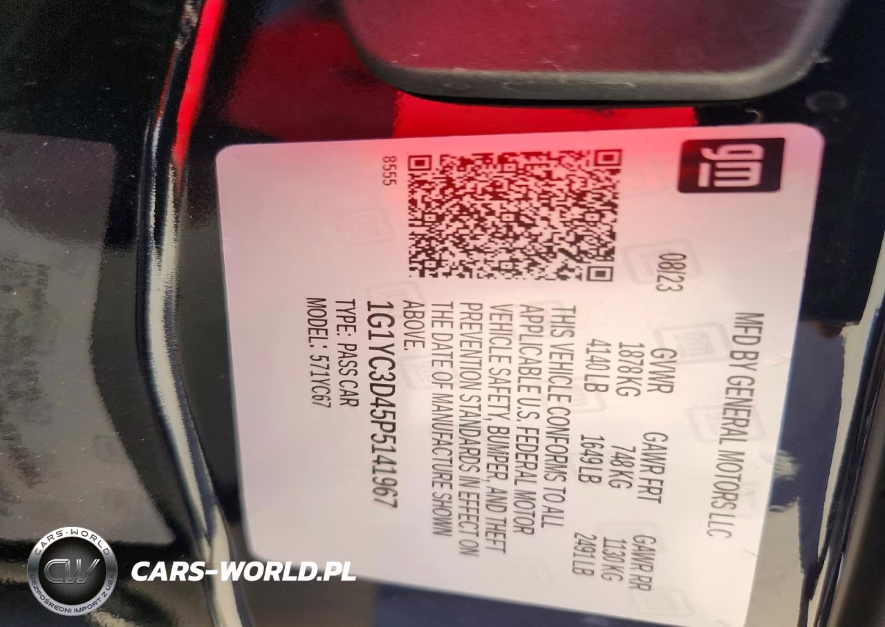 2023 Chevrolet Corvette Stingray 3Lt VIN:1G1YC3D45P5141967 - 13