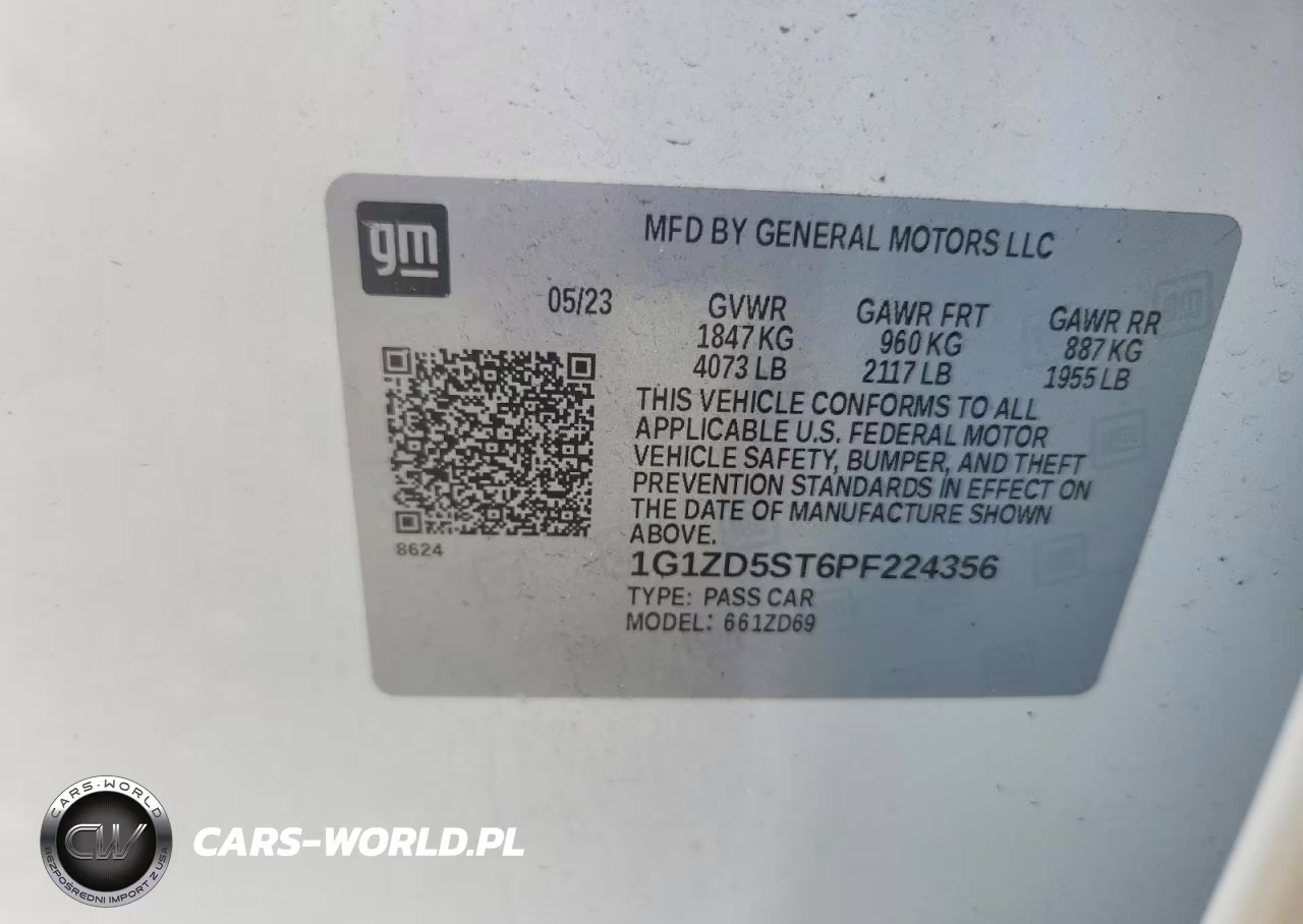 2023 Chevrolet Malibu Lt VIN:1G1ZD5ST6PF224356 - 12