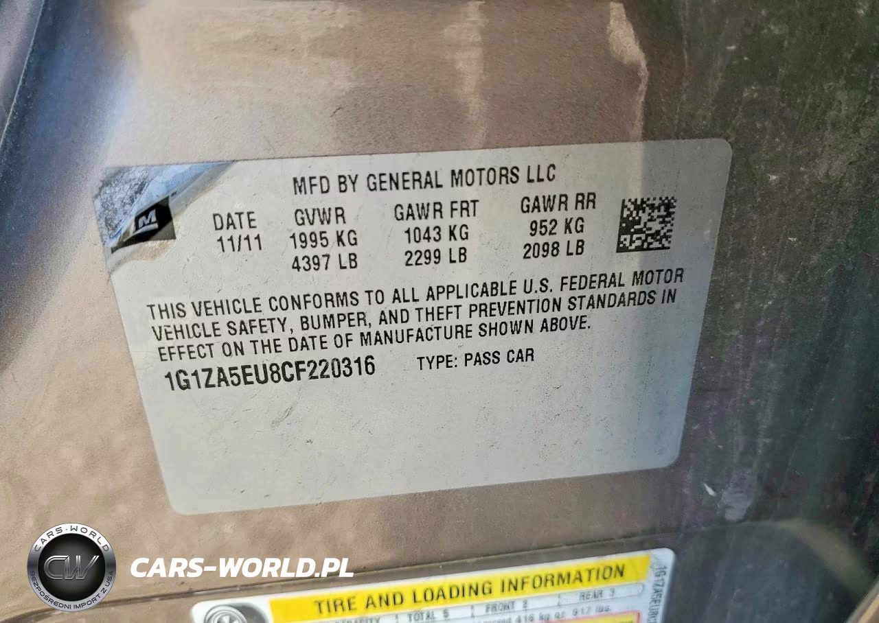 2012 Chevrolet Malibu Ls VIN:1G1ZA5EU8CF220316 - 12