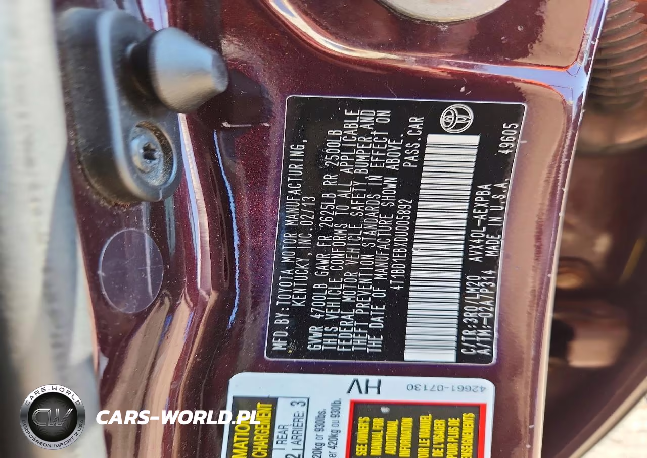 2013 Toyota Avalon Hybrid Limited VIN:4T1BD1EBXDU005892 - 12