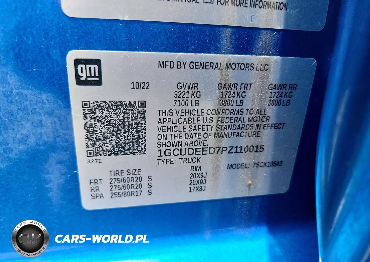 2023 Chevrolet Silverado K1500 Rst VIN:1GCUDEED7PZ110015 - 12