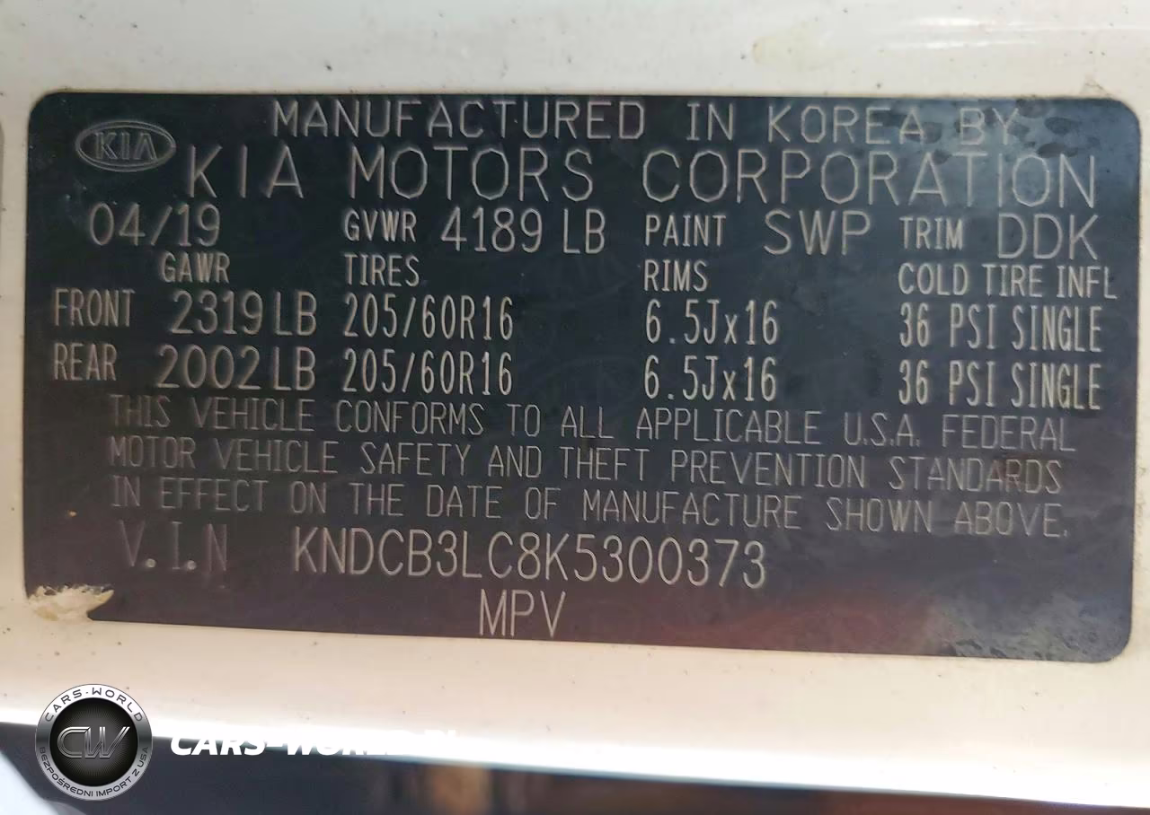 2019 Kia Niro Lx VIN:KNDCB3LC8K5300373 - 12