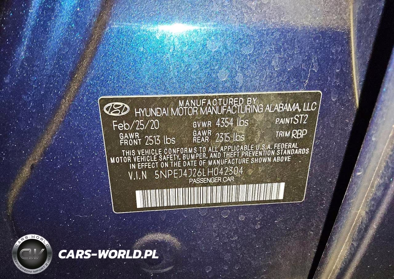 2020 Hyundai Sonata Sel Plus VIN:5NPEJ4J26LH042304 - 12