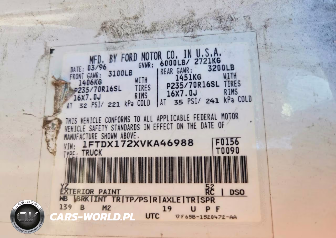 1997 Ford F150 VIN:1FTDX172XVKA46988 - 12