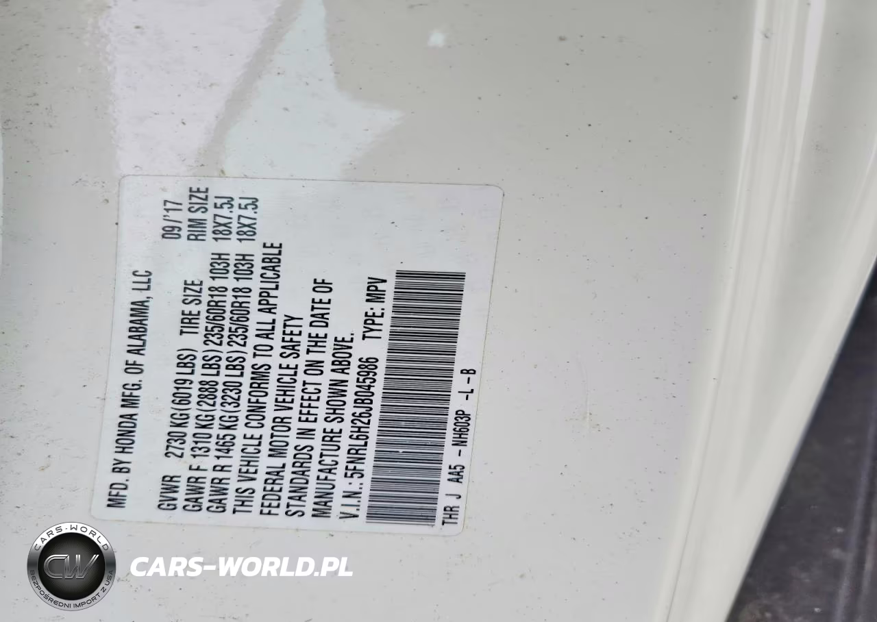 2018 Honda Odyssey Lx VIN:5FNRL6H26JB045986 - 13