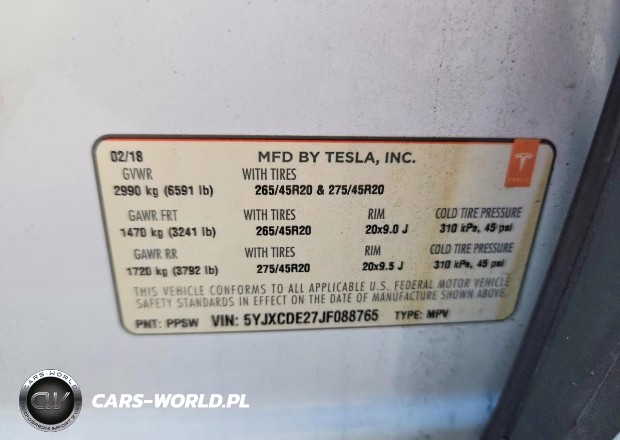 2018 Tesla Model X VIN:5YJXCDE27JF088765 - 14