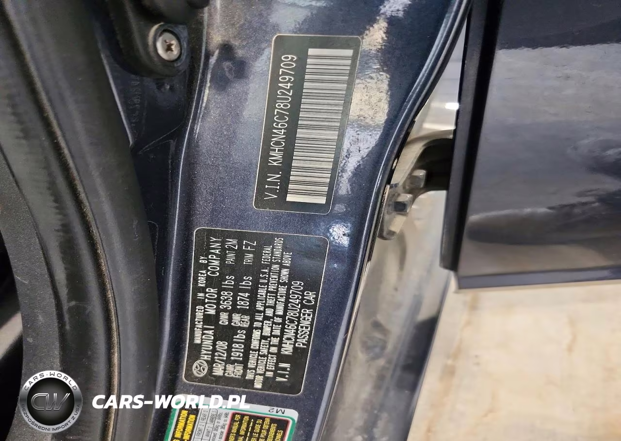2008 Hyundai Accent Gls VIN:KMHCN46C78U249709 - 13