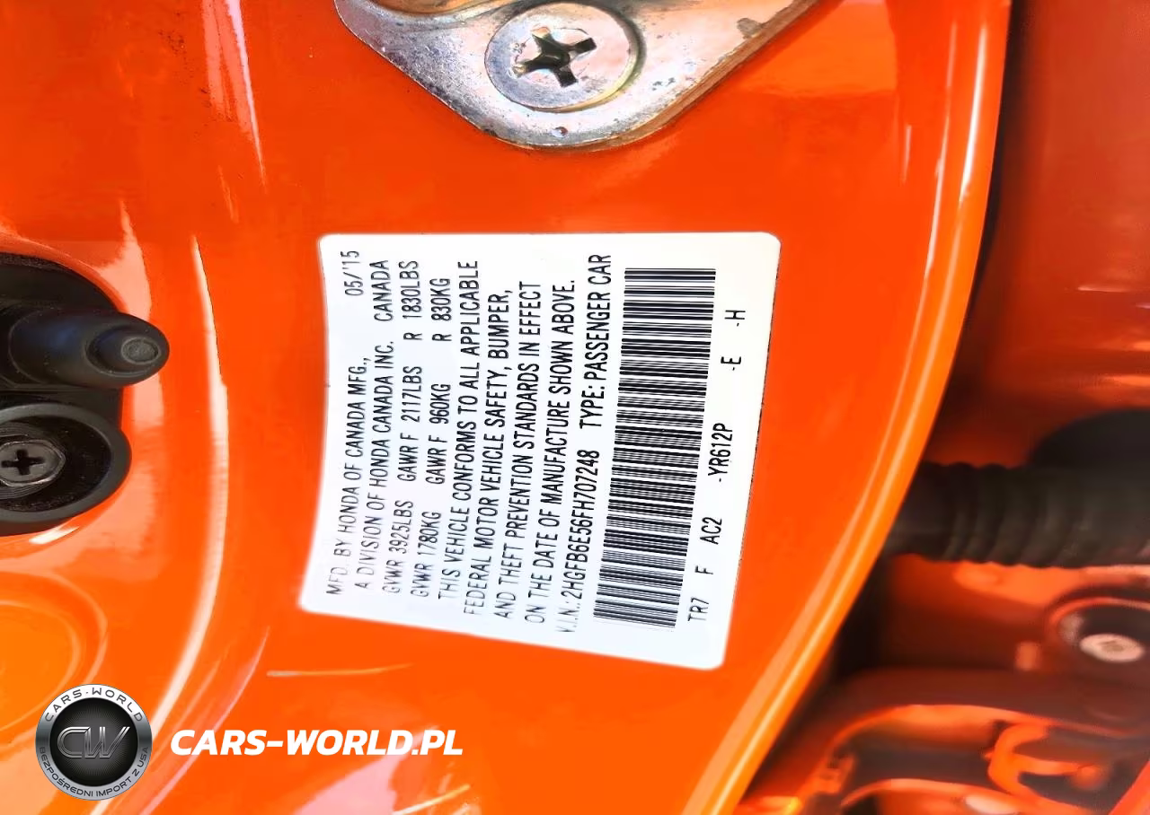 2015 Honda Civic Si VIN:2HGFB6E56FH707248 - 13