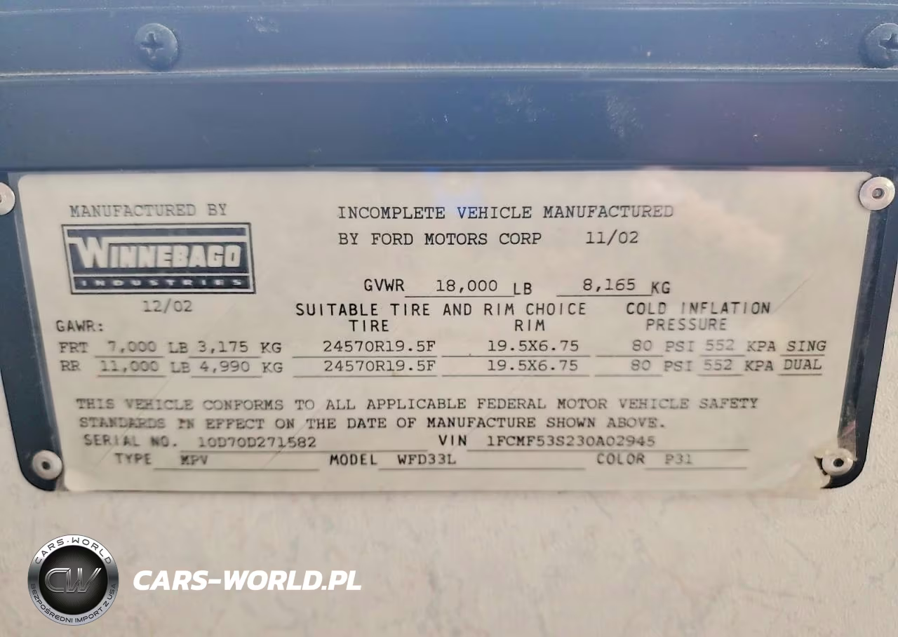 2003 Ford F550 Super Duty Stripped Chassis VIN:1FCMF53S230A02945 - 10
