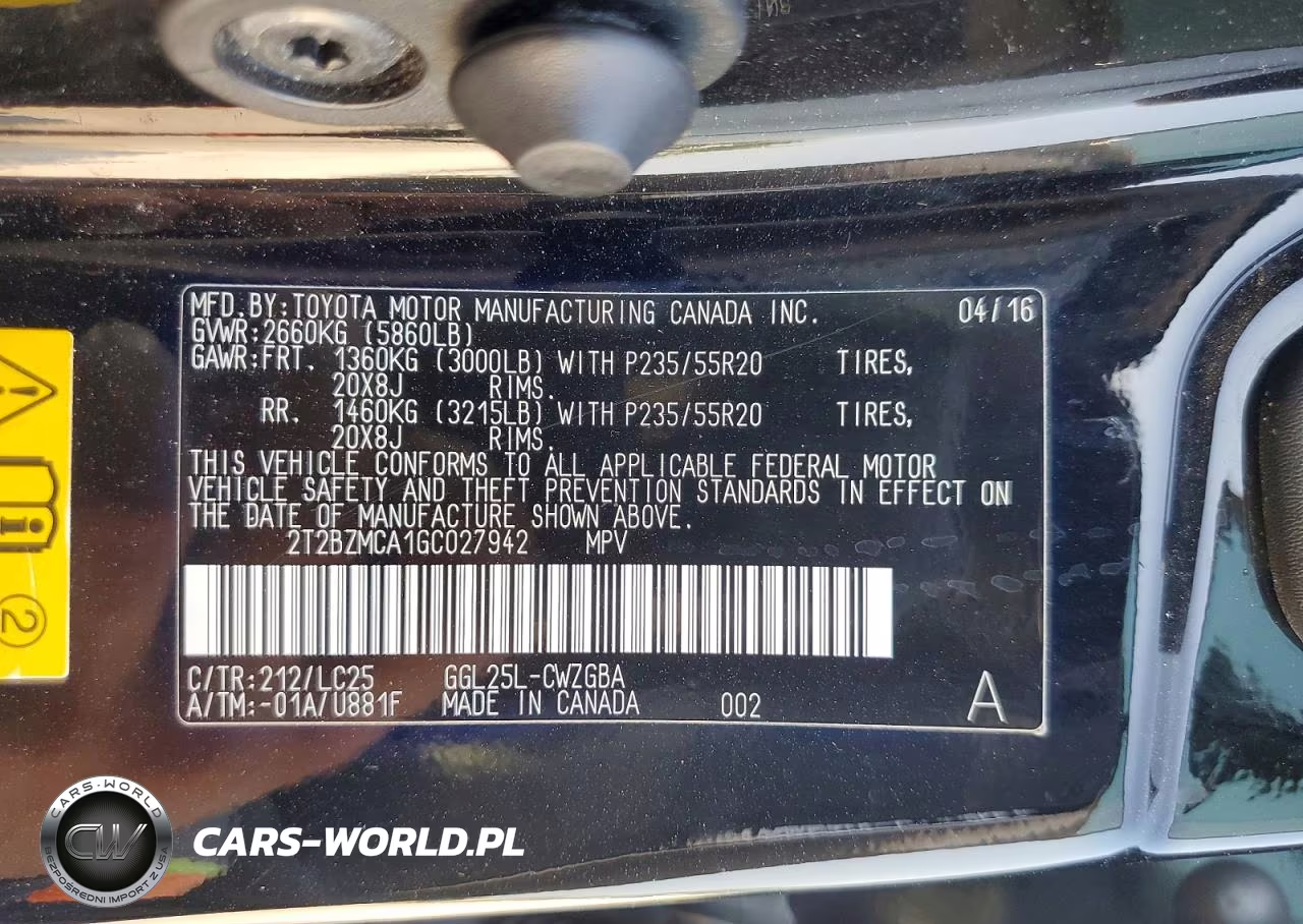 2016 Lexus Rx 350 F Sport VIN:2T2BZMCA1GC027942 - 13