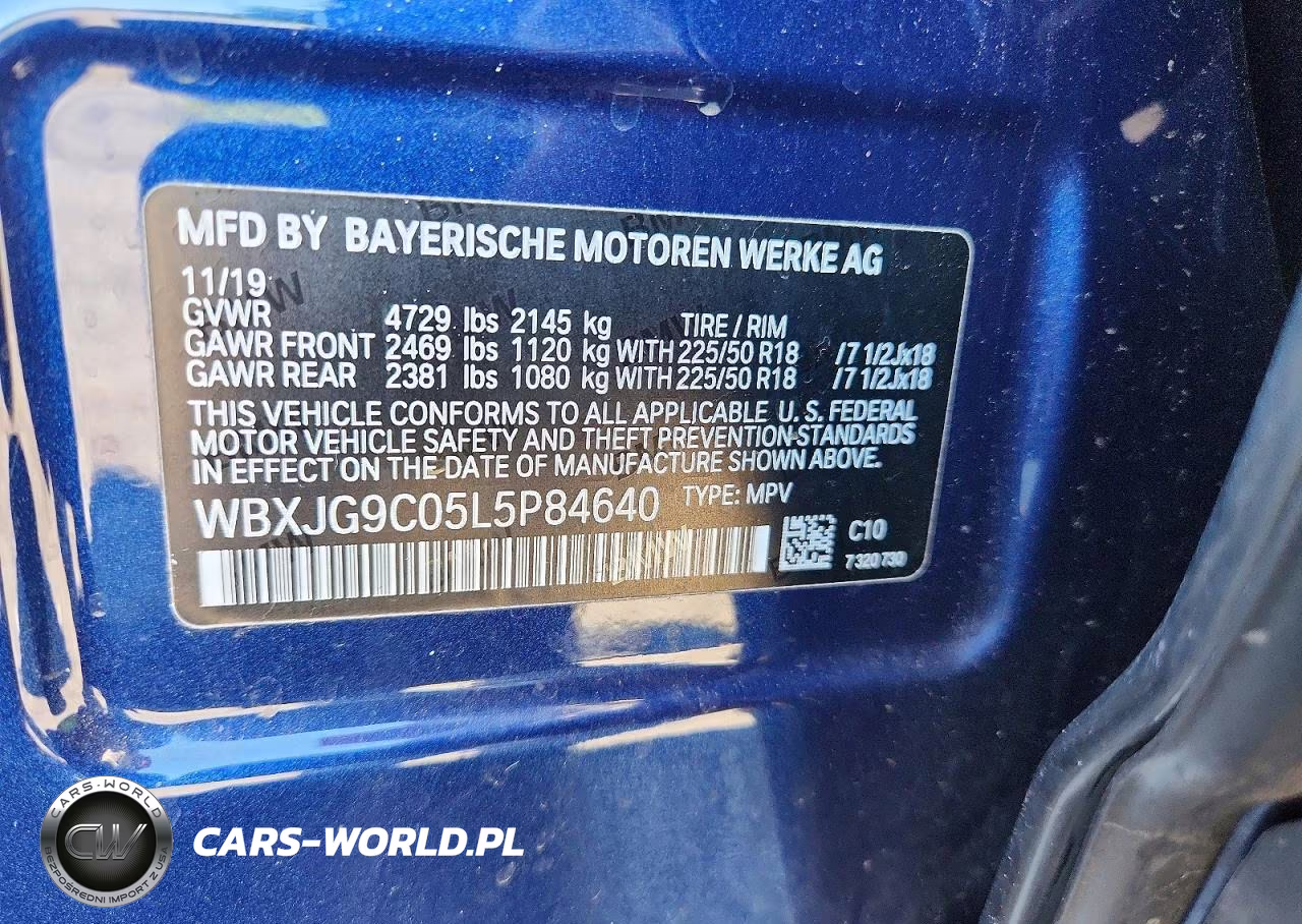 2020 BMW X1 xDrive28I VIN:WBXJG9C05L5P84640 - 13