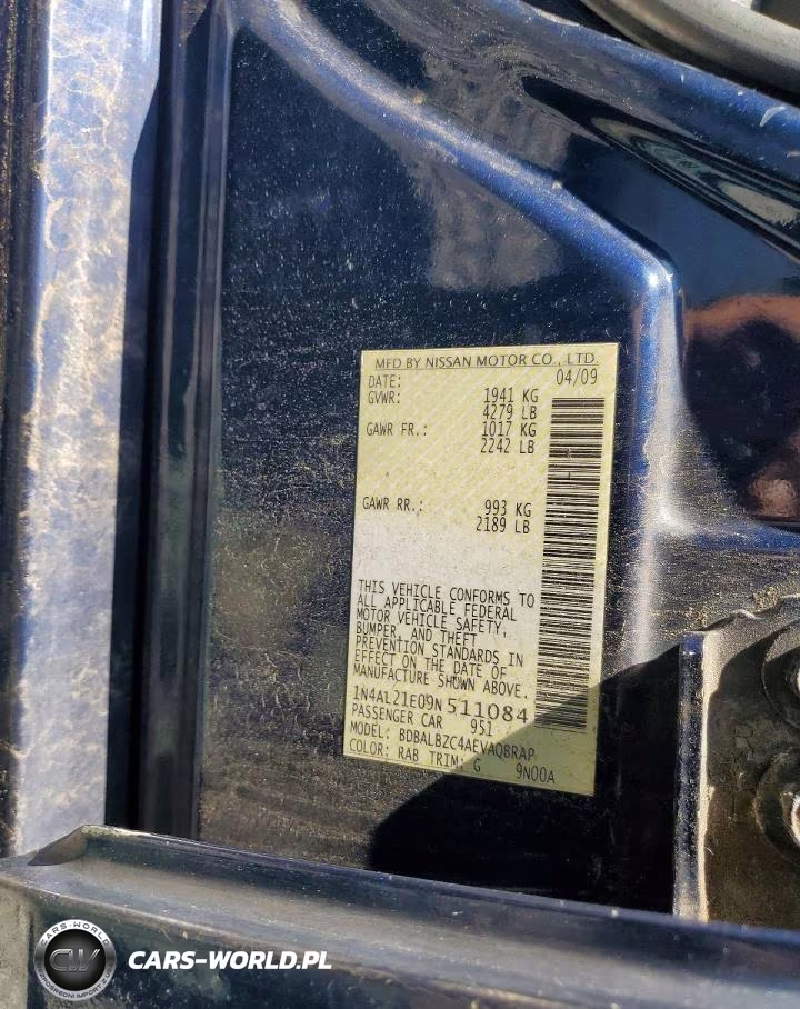 2009 Nissan Altima 2.5 VIN:1N4AL21E09N511084 - 13