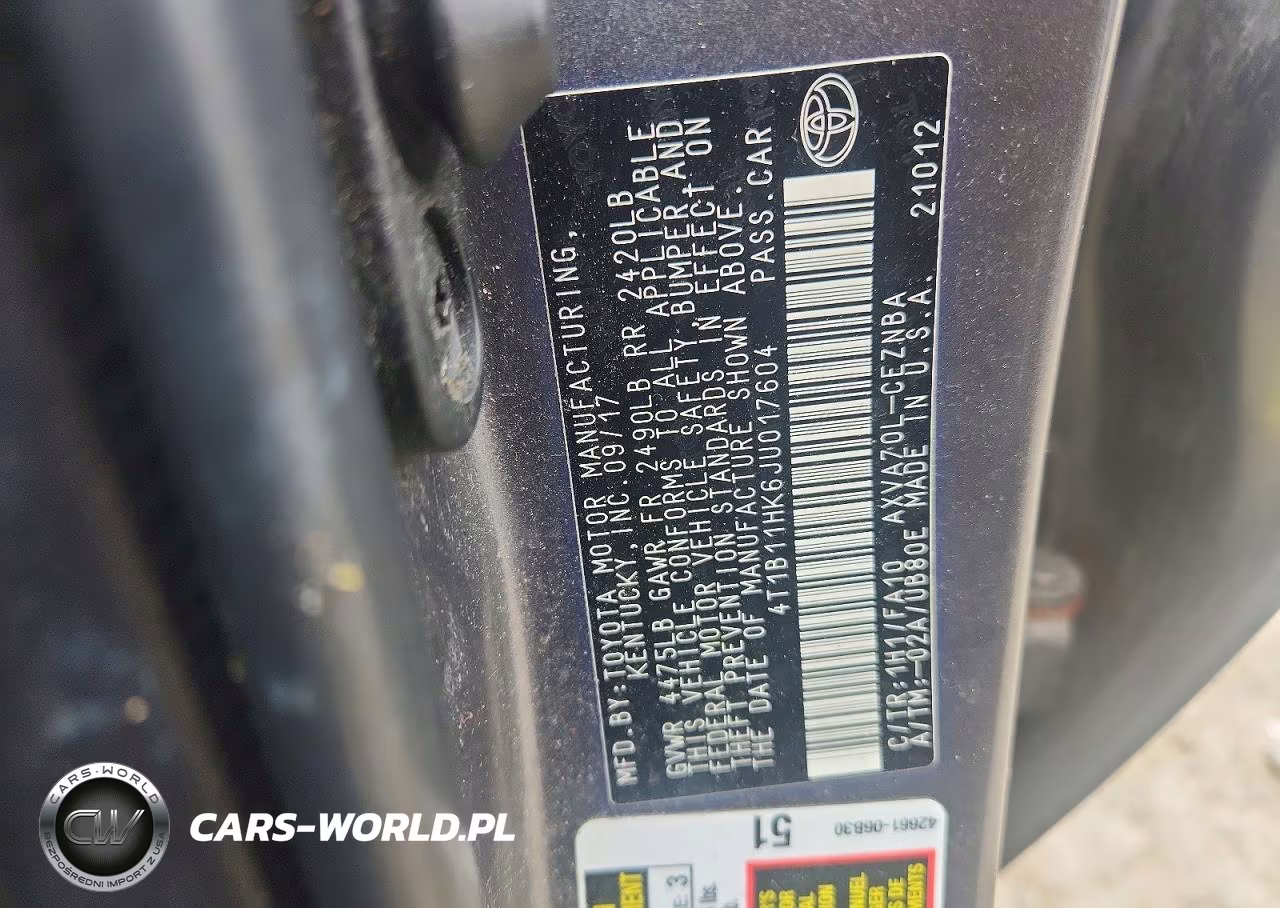 2018 Toyota Camry Le VIN:4T1B11HK6JU017604 - 12