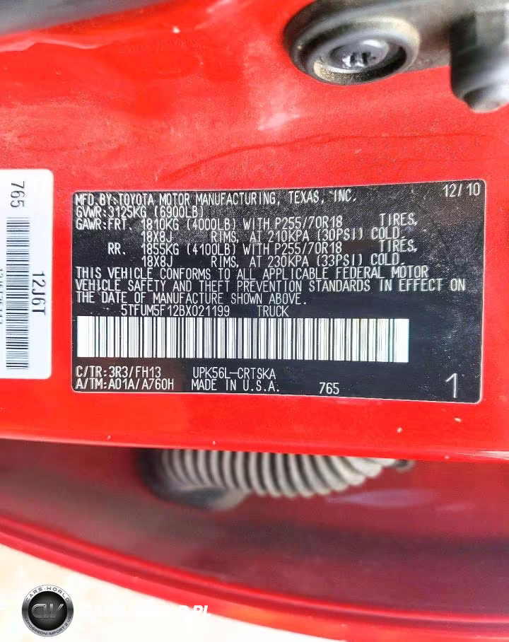 2011 Toyota Tundra Double Cab Sr5 VIN:5TFUM5F12BX021199 - 12