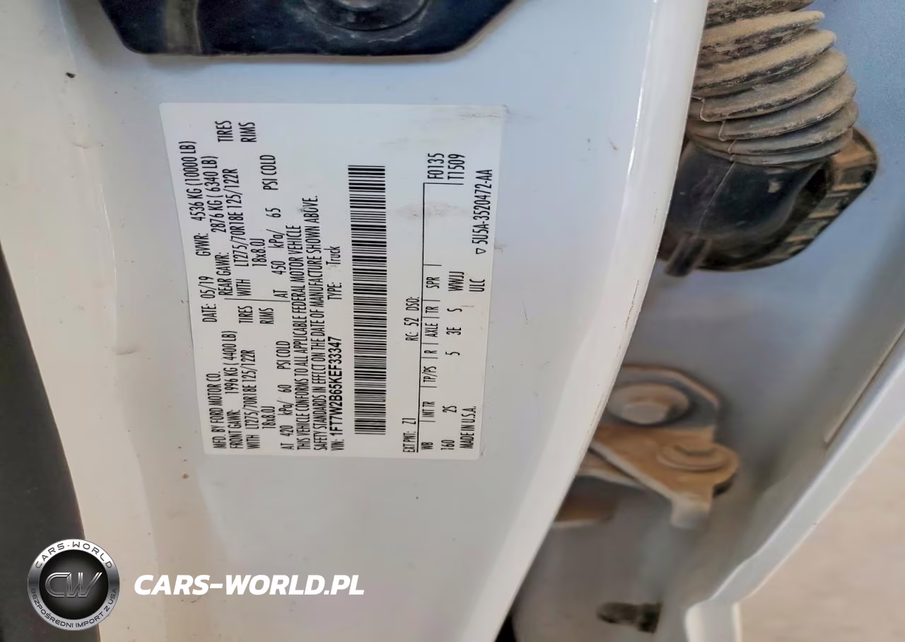 2019 Ford F250 Super Duty VIN:1FT7W2B65KEF33347 - 12