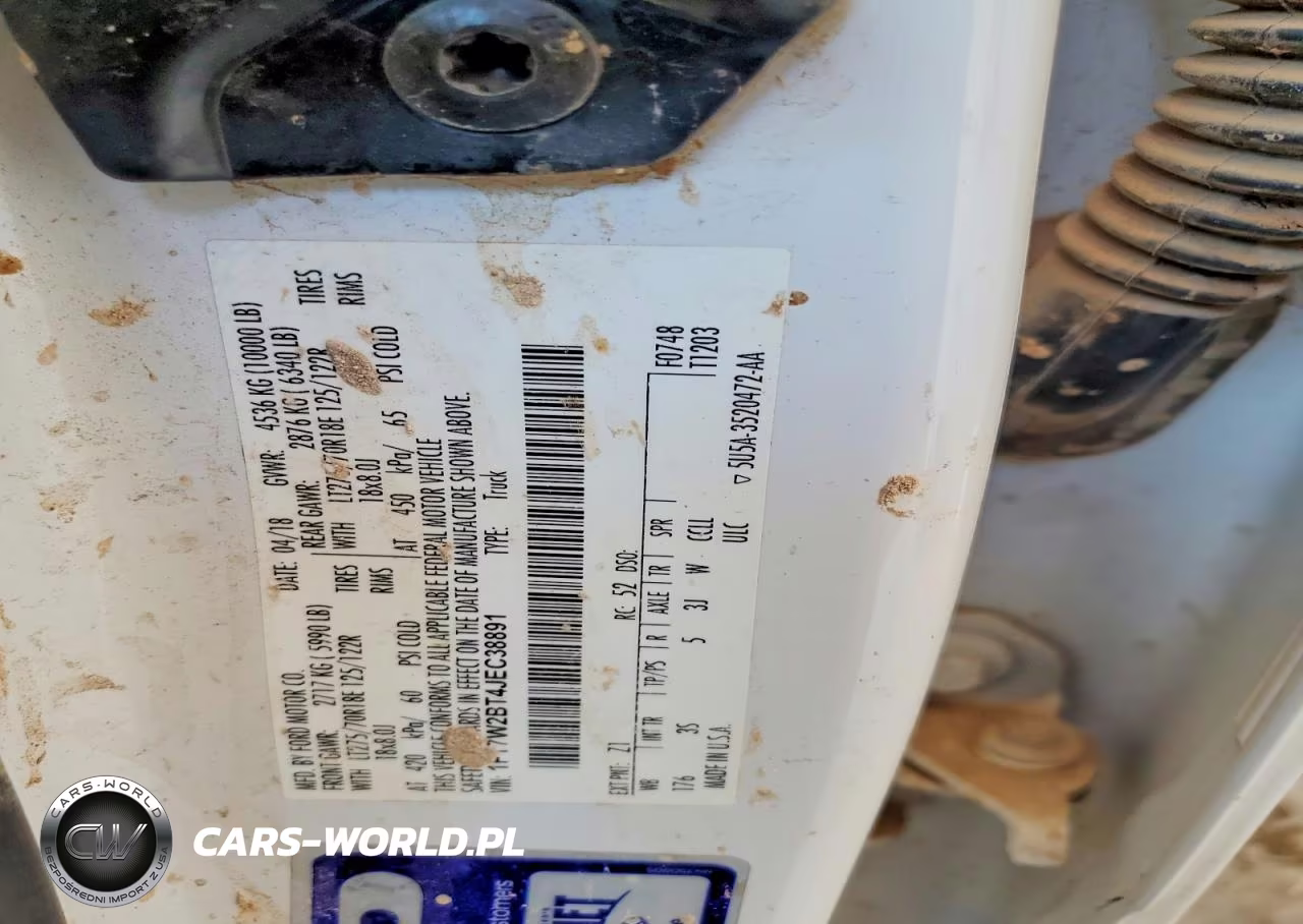2018 Ford F250 Super Duty VIN:1FT7W2BT4JEC38891 - 12