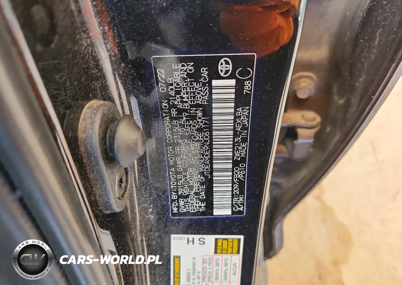 2022 Toyota Corolla Le VIN:JTDEAMDE9NJ061171 - 12