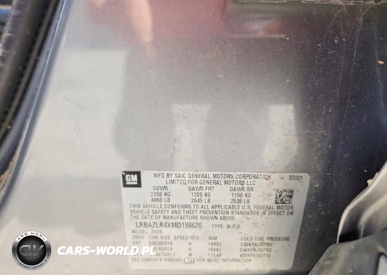2021 Buick Envision Preferred VIN:LRBAZLR4XMD198620 - 13