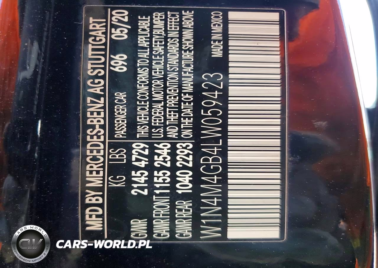 2020 Mercedes-Benz Glb 250 VIN:W1N4M4GB4LW059423 - 13