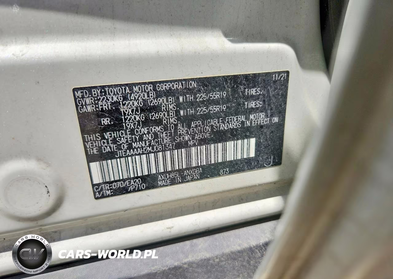 2021 Toyota Venza Xle VIN:JTEAAAAH2MJ081347 - 13